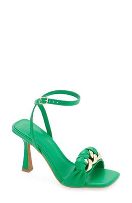 Open Edit Kenni Ankle Strap Sandal in Green Vibrant