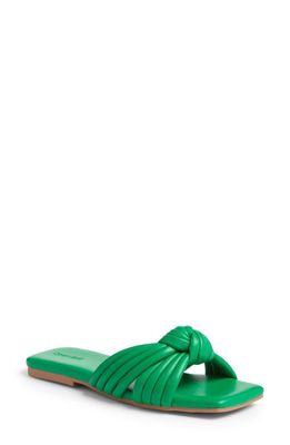 Open Edit Lilah Knot Slide Sandal in Green Vibrant