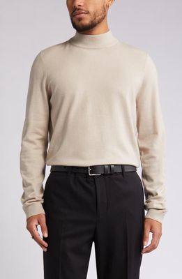 Open Edit Mock Neck Sweater in Tan Thread