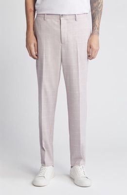 Open Edit Plaid Pants in Pink-White Genoa Pane