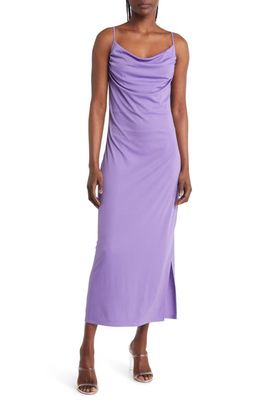 Open Edit Ruched Maxi Dress in Purple Dahlia