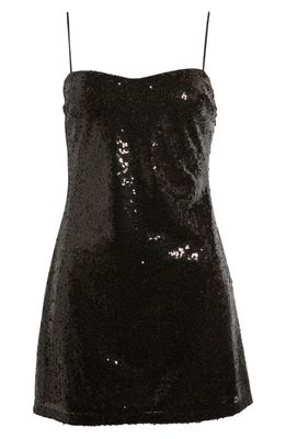 Open Edit Sequin Slipdress in Black