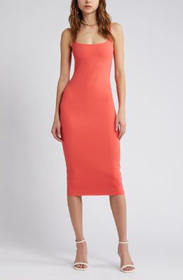 Open Edit Smooth Edit Strappy Midi Slipdress in Red Cayenne