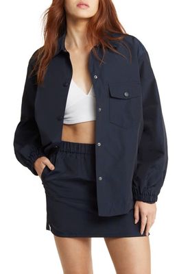 Open Edit Utility Shirt Jacket in Navy Sapphire