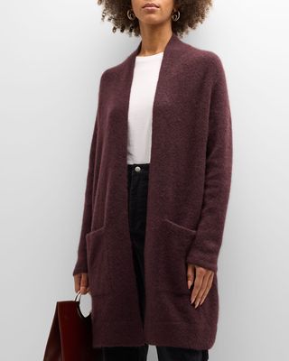 Open-Front Cashmere-Silk Cardigan