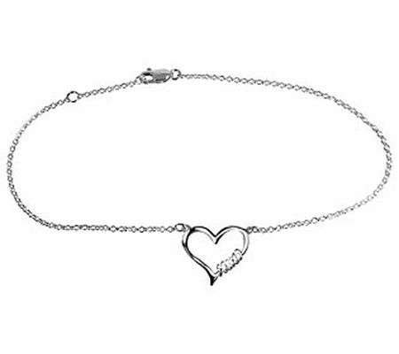 Open Heart "Hugs And Kisses" Sterling Silver