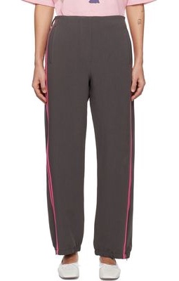 OPEN YY Brown Striped Track Pants