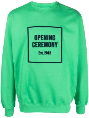 Opening Ceremony 3D box logo crew-neck sweatshirt - Green