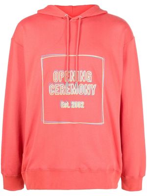Opening Ceremony box logo-embroidered hoodie