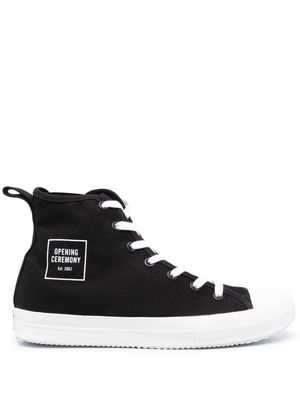 Opening Ceremony Box logo high-top sneakers - Black