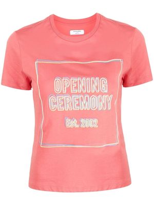 Opening Ceremony Box Logo print T-shirt - Orange