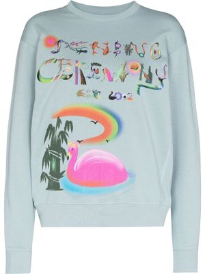 Opening Ceremony Chinese Letter print sweater - Blue