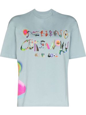 Opening Ceremony Chinese Letter print T-shirt - Blue