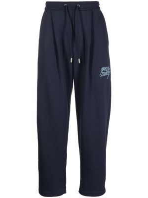 Opening Ceremony embroidered-logo cotton track pants - Blue