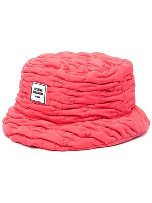 Opening Ceremony logo-patch bucket hat - Red