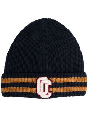 Opening Ceremony logo-patch knitted beanie - Blue