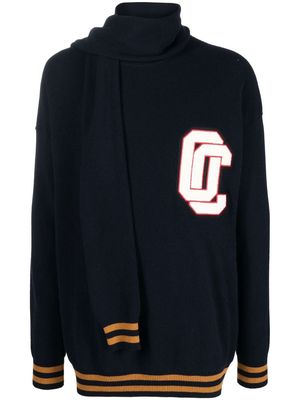 Opening Ceremony logo-patch knitted varsity jumper - Blue