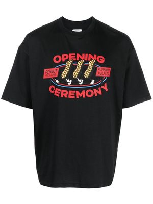 Opening Ceremony Peanuts logo cotton T-shirt - Black