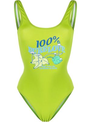 OPENING CEREMONY Pure Love graphic-print one-piece - Green