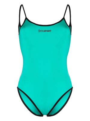 OpéraSPORT logo-print swimsuit - Green