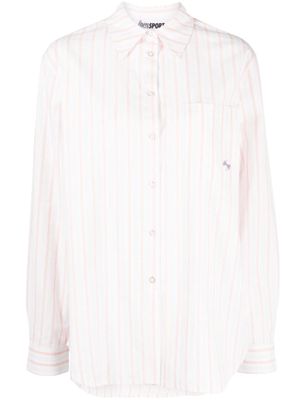 OpéraSPORT stripe-print cotton shirt - Pink