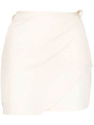 OpéraSPORT wrap-design high-waisted miniskirt - White