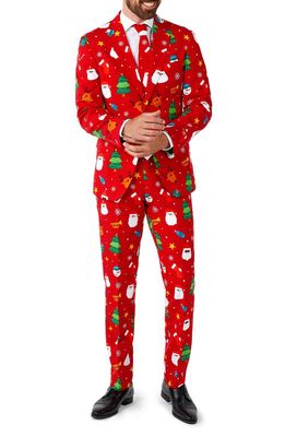 OppoSuits Festive Red Christmas Suit Set