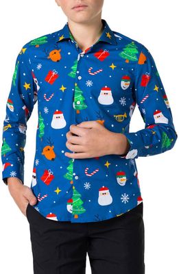 OppoSuits Kids' Festivity Dress Shirt in Blue