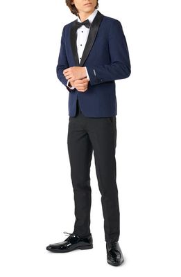 OppoSuits Kids' Midnight Blue Two-Piece Tuxedo Suit with Bow Tie in Navy