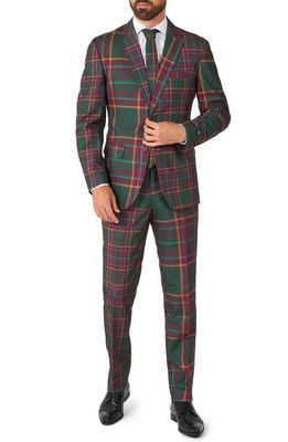 OppoSuits Mixed Mesh Christmas Suit in Green