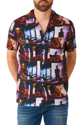 OppoSuits Nightmare on Elm Street Short Sleeve Button-Up Shirt in Black