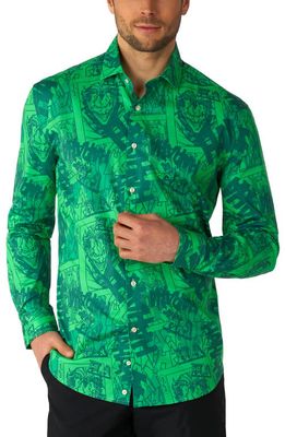OppoSuits The Joker Stretch Button-Up Shirt in Green