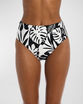 Optic Tropic High-Waist Bikini Bottoms