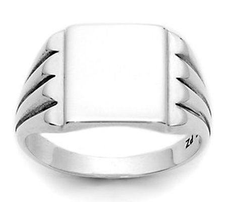 Or Paz Men's Sterling Silver Signet Ring