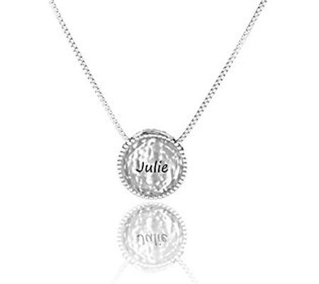 Or Paz Sterling Personalized Sliding Pendan t w / Chain
