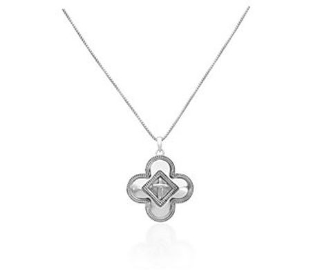Or Paz Sterling Silver Cross Motif Pendant w/ C hain