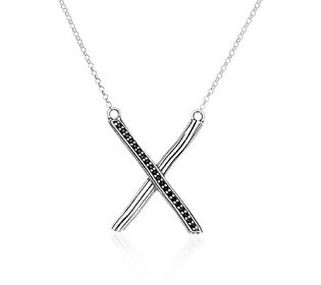 Or Paz Sterling Silver Gemstone X Necklace