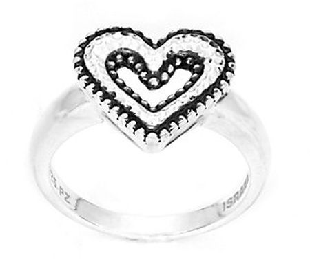 Or Paz Sterling Silver Heart Ring