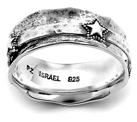 Or Paz Sterling Silver Star Spinner Band Ring