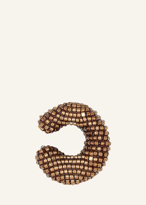 Ora Beaded Ear Cuff in Bronze, Single