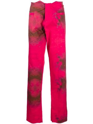Orange Culture tie-dye straight-leg trousers - Pink