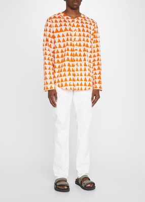 Orange Mini Jazzy Jeff Baseball Long Sleeve Shirt