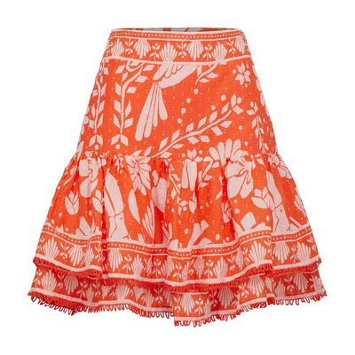 Orange Neon Jungle mini skirt