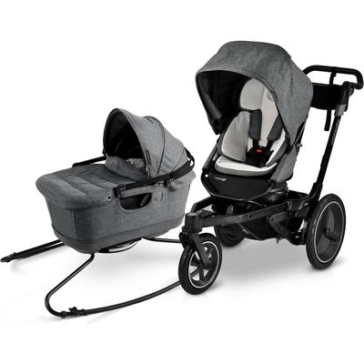 orbit baby® Jog & Sleep Bassinet & Stroller Travel System in Melange Grey/Black 