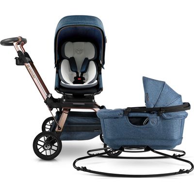 orbit baby® Stroll & Sleep G5 Bassinet & Stroller Travel System in Rose Gold/Melange Navy 