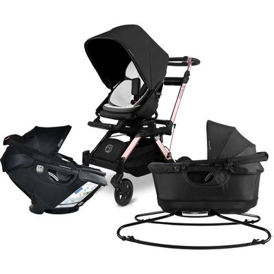 orbit baby® Stroll, Sleep & Ride G5 Car Seat, Bassinet & Stroller Travel System in Black Mer/Rose Gold 