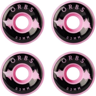 Orbs Pink Specters Swirl Skateboard Wheels, 53 mm