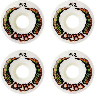 Orbs White Apparitions Skateboard Wheels, 52 mm