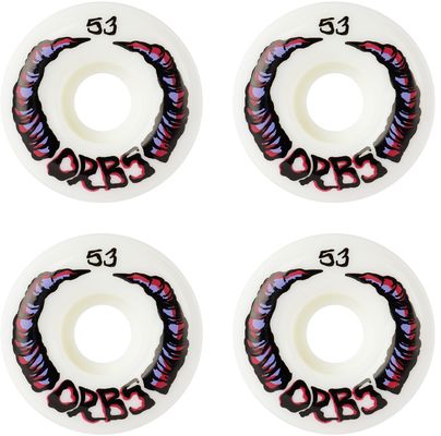Orbs White Apparitions Skateboard Wheels, 53 mm