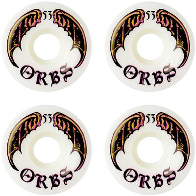 Orbs White Specters Skateboard Wheels, 52 mm